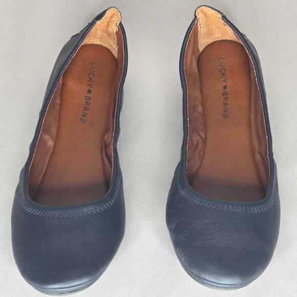 NWT Lucky Brand Women's Emmie Ballet Flats American Navy - Picture 1 of 6